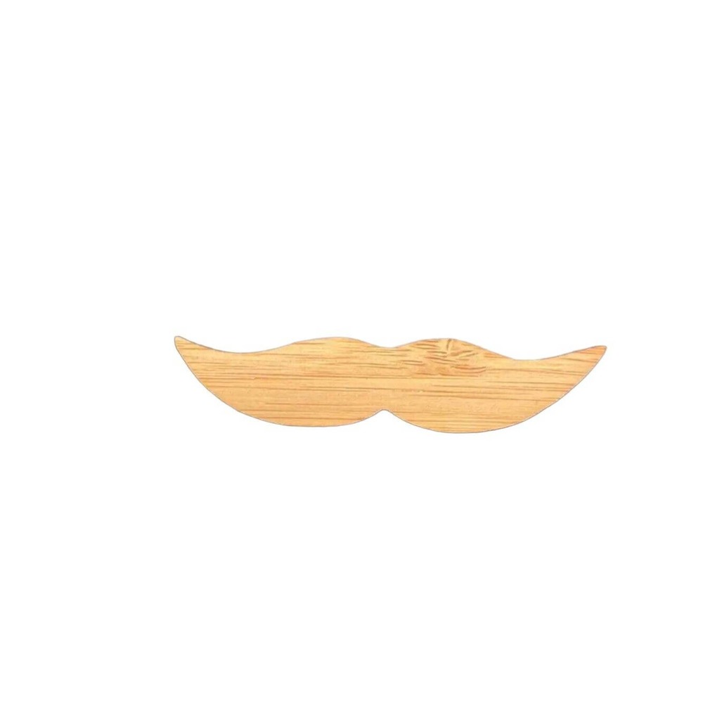 Mens Tie Clip Wooden Mustache Clip